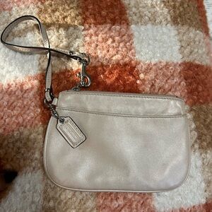 Coach Cream Wristlet